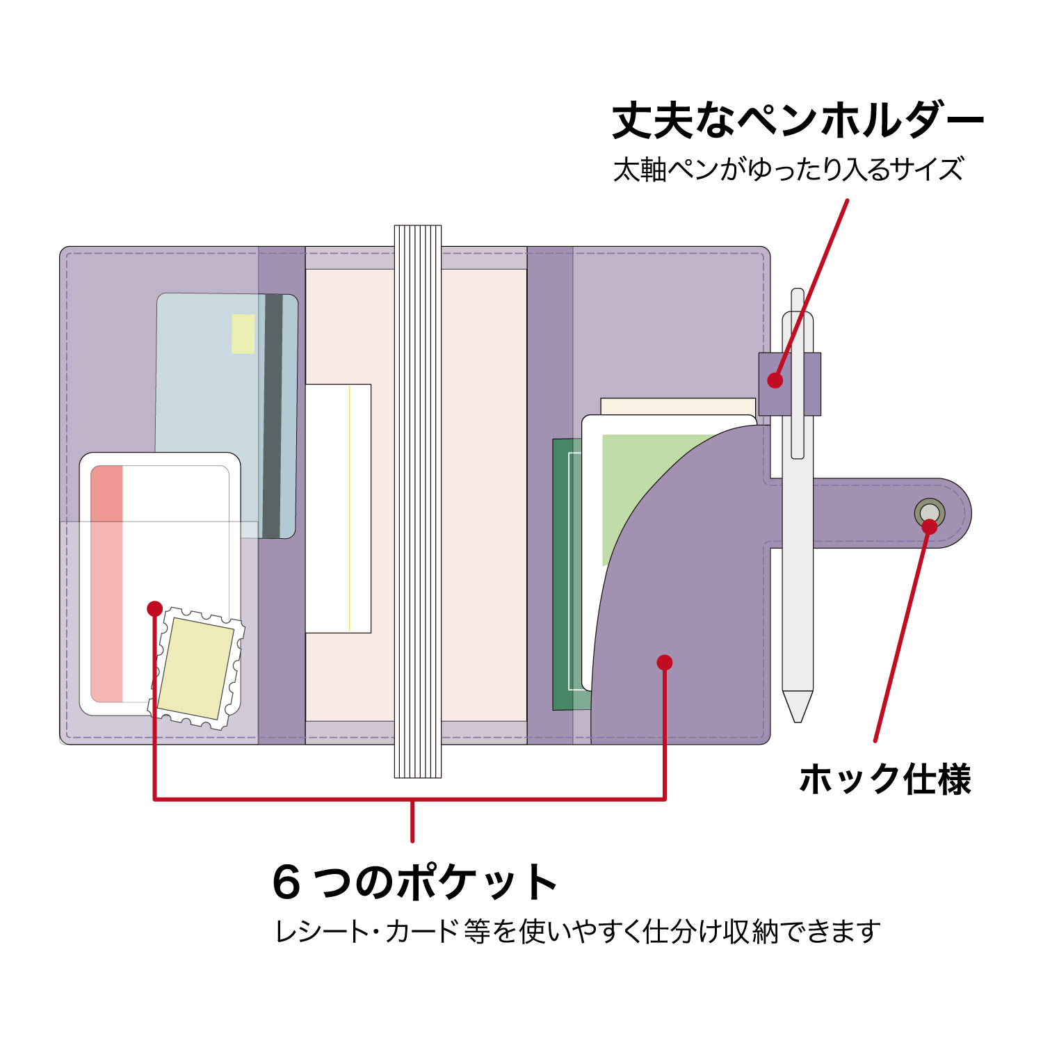 家計簿付き手帳 A6 アイリスパープル（月曜始まり）【2023限定色】 – クツワ株式会社 -KUTSUWA-