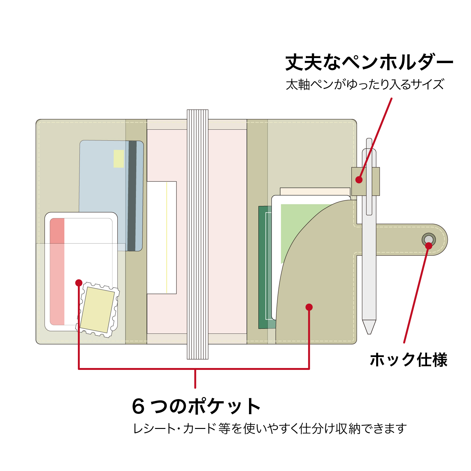 家計簿付き手帳 A6 リッチゴールド（月曜始まり） – クツワ株式会社 -KUTSUWA-